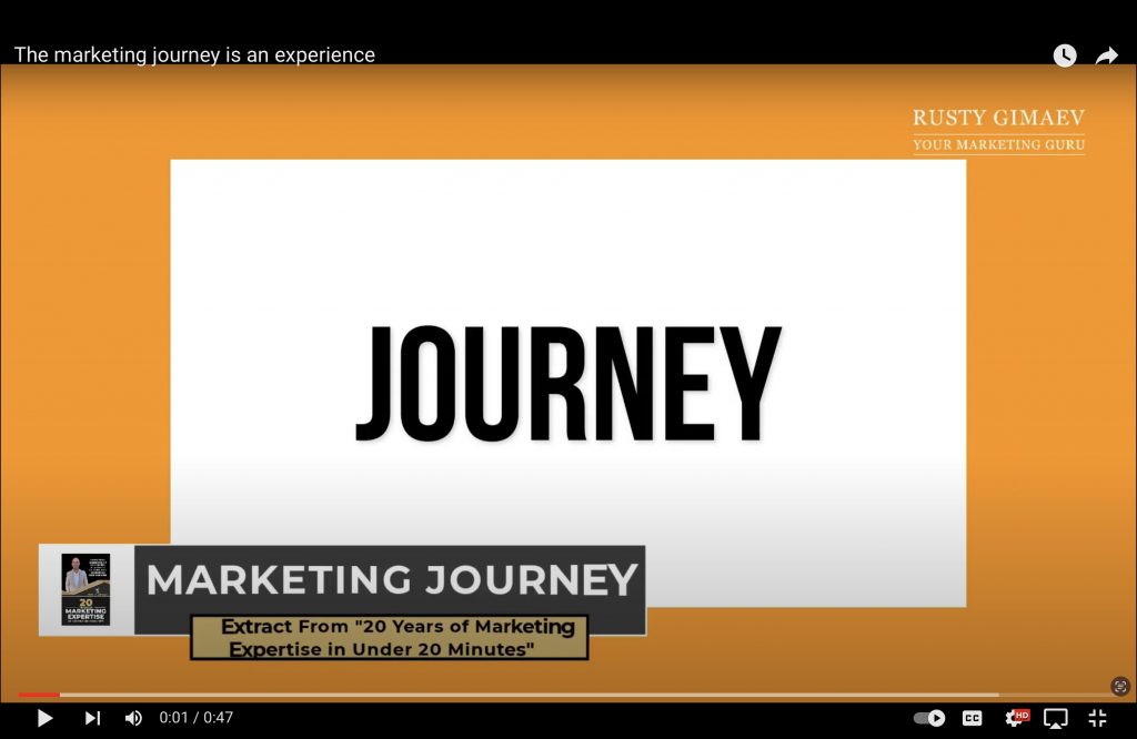 The marketing journey is an experience